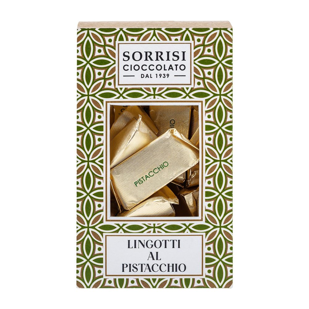 Gianduiotti al pistacchio lingotti -  pistagepralin 200 gr