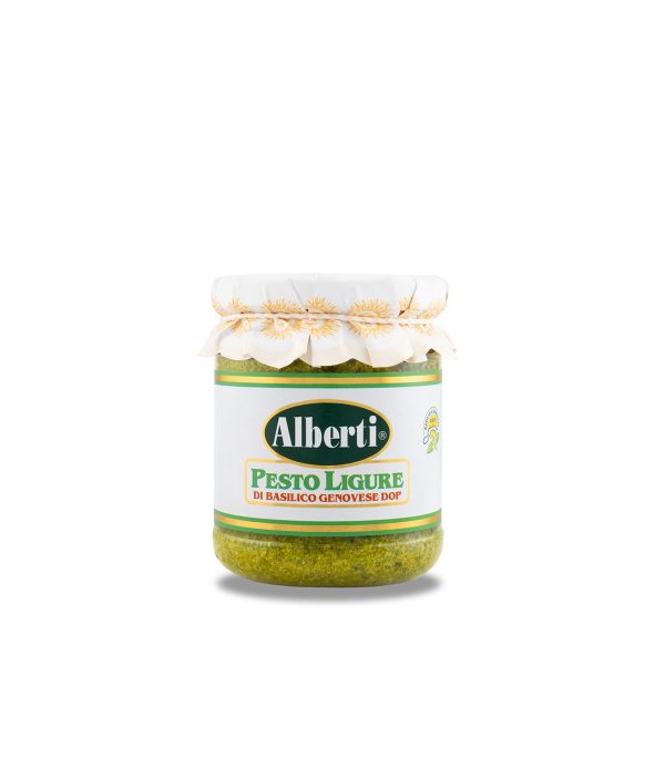 Pesto Ligure di Basilico Genovese D.O.P. Luxury med Olio Extravegine di Oliva – 190 gr